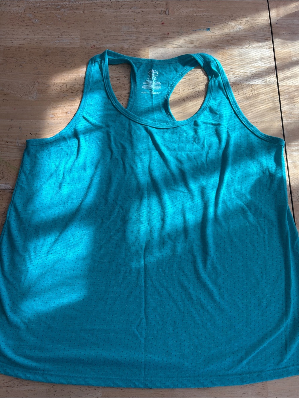 Athletic Works Teal Racerback Tank